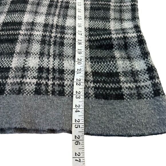 Banana Republic Oversized Plaid V Neck Pull Over Wool & Mohair Blend Sweater, S - Picture 8 of 11